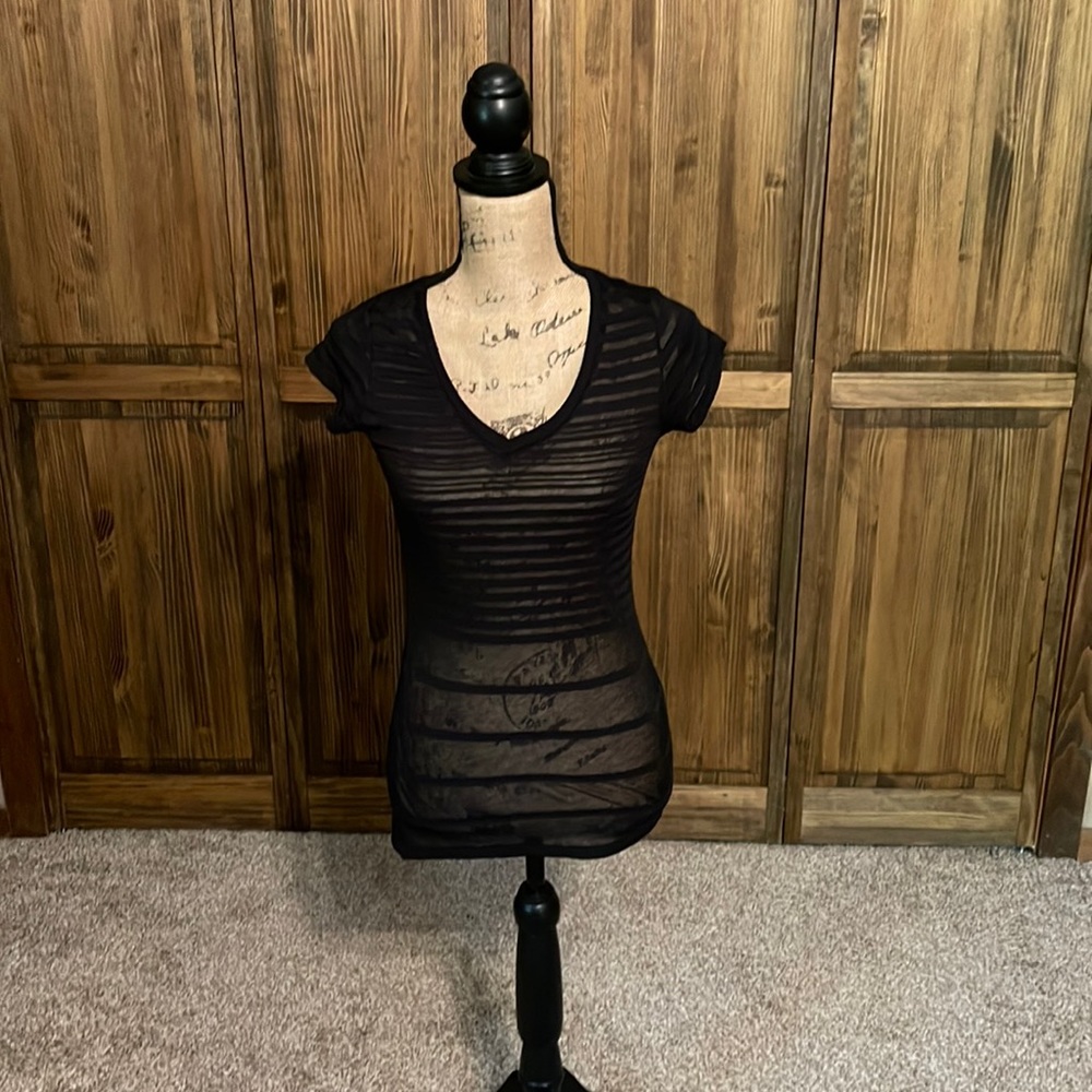 Medium Black see through top